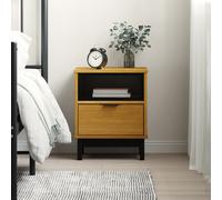 vidaXL Bedside Cabinet Bedside Table End Table Nightstand FLAM Solid Wood Pine