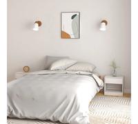 Bedside Cabinet Solid Pinewood White 40x31x40 cm Rustic Nightstand Storage Box