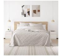 Bedside Cabinet Solid Pinewood White 40x31x50 cm Nightstand with Wall Fix Anchor