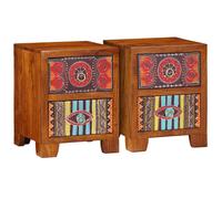 Bedside Cabinet Solid Wood Acacia Bedside Table Bed Side Table vidaXL