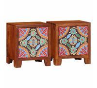 (2 pcs) vidaXL Bedside Cabinet 2 pcs 40x30x45 cm Solid Wood Acacia bedside table