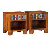 (40 x 35 x 45 cm/ 2 pcs) vidaXL Bedside Cabinet 2 pcs 40x40x36 cm Solid Wood Acacia bedside table