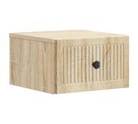 Bedside Cabinet Sonoma Oak 33x34.5x20cm Engineered Wood Slim Wall-Mount 1 Drawer