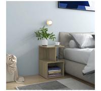 Bedside Cabinet Sonoma Oak 35x35x55 cm Engineered Wood Rustic Nightstand Storage