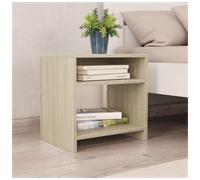 Bedside cabinet Sonoma Oak 40x30x40cm Engineered Wood 2 Compartment Nightstand