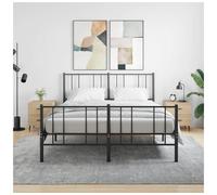 Bedside Cabinet Sonoma Oak 40x35x47.5cm Engineered Wood 4-Drawer Mid Nightstand