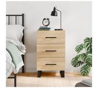 Bedside Cabinet Sonoma Oak 40x40x66 cm Engineered Wood Single Drawer Rustic 60kg