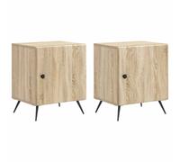 Bedside Cabinet Sonoma Oak 43 x 34.5 x 50 cm Engineered Wood Nightstand 2pcs Set