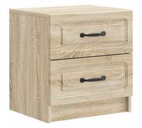 Bedside cabinet Sonoma oak 43x34.5x44.5cm Engineered wood 2-drawer Vintage Retro