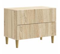 Bedside Cabinet Sonoma Oak 62x34.5x48cm Engineered Wooden Two Drawers Nightstand