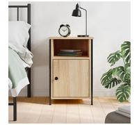Bedside Cabinet Sonoma Oak Engineered Wood 40x42x60 cm Rustic Modern 1 Shelf UK