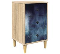 Bedside Cabinet Sonoma Oak Engineered Wood Nightstand Bedroom Furniture vidaXL
