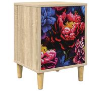 Bedside Cabinet Sonoma Oak Engineered Wood Nightstand Bedroom Furniture vidaXL
