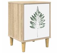 Bedside Cabinet Sonoma Oak Engineered Wood Nightstand Bedroom Furniture vidaXL