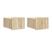Bedside Cabinet Sonoma Oak Engineered Wood Wall-Mounted 33x34.5x24cm 2 Drawers.