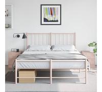 Bedside Cabinet Sturdy Steel Pink 34.5x39x44 cm Slim Nightstand with Handle 2pcs