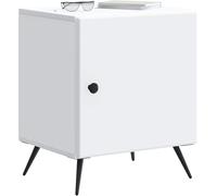 Bedside Cabinet White Engineered Wood 43x34.5x50 cm Modern Storage Small Storage