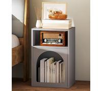 HOMCOM Bedside Table - Modern Bedside Cabinet For Bedroom - Grey | TJ Hughes