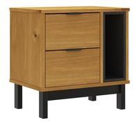 vidaXL Bedside Cabinet Bedside Table End Table Nightstand FLAM Solid Wood Pine