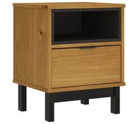 vidaXL Bedside Cabinet Bedside Table End Table Nightstand FLAM Solid Wood Pine