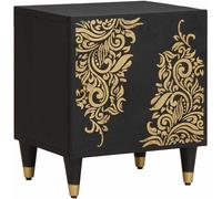 vidaXL Bedside Cabinet with Door Black 40 x 33 x 46 cm