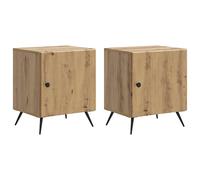 vidaXL Bedside Cabinet 2 pcs Artisan Oak 43 x 34.5 x 50 cm