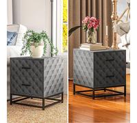 Bedside Cabinet Tables x 2 Nightstand Drawers Pair of Bedroom Storage Units