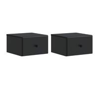 Wall-Mounted Bedside Cabinet with Drawer Engineered Wood Tables Storage vidaXL