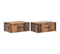 Wall-Mounted Bedside Cabinet Engineered Wood Table Nightstands Compact vidaXL