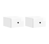 Bedside Cabinet Wall-Mounted High Gloss White 34.5x33x20cm Engineered Wood 2pcs