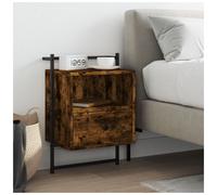 (smoked oak, 1 pcs) vidaXL Bedside Cabinet Wall-mounted Nightstand Sonoma Oak Engineered Wood