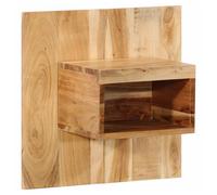 Bedside Cabinet Wall-Mounted Solid Mango Wood Natural Finish 50x27x50cm Shelf