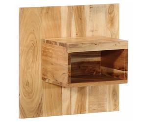 Bedside Cabinet Wall-Mounted Solid Mango Wood Natural Finish 50x27x50cm Shelf