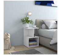 Bedside Cabinet White 35x35x55cm Engineered Wood Rustic Nightstand with Storage