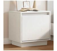 Bedside Cabinet White 40x30x40cm Solid Pinewood Pair Modern Nightstands Compact