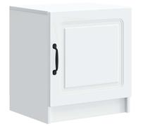 Bedside Cabinet White 43 x 34.5 x 47 cm Engineered Wood Vintage Nightstand Slim