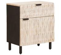 vidaXL Bedside Cabinet White 50 x 33 x 60 cm Solid Mango Wood