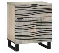 Bedside Cabinet White Solid Acacia Wood 50x33x60cm Drawer Rustic Storage Compact