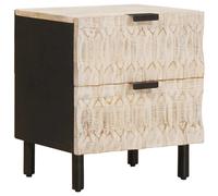 Bedside Cabinet Solid Mango Wood Bedroom Furniture Nightstand Storage vidaXL