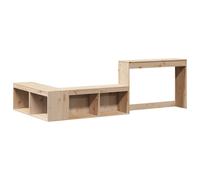 vidaXL Bedside Cabinet with Desk Bed Side Table Nightstand Solid Wood Pine