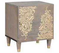 Bedside Cabinet with Door Solid Mango Wood Nightstand Bedroom Furniture vidaXL