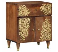 vidaXL Bedside Cabinet with Door Honey Brown 50 x 33 x 60 cm, Brown