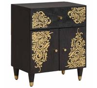 Bedside Cabinet with Door with Drawer Solid Mango Wood Nightstand Table vidaXL
