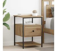 Bedside Cabinet with Drawer 2 pcs Artisan Oak 40 x 42 x 56 cm