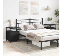 Bedside Cabinet with Drawer 2 pcs Black Oak 34 x 35.5 x 50 cm