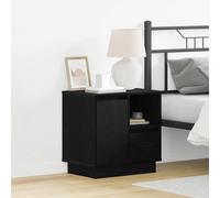 Bedside Cabinet with Drawer 2 pcs Black Oak 50 x 34.5 x 50 cm