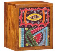 Bedside Cabinet with Drawer Brown Solid Acacia Wood Rustic Nightstand vidaXL