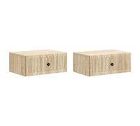 vidaXL Bedside Cabinet with Drawer 2 pcs Old Wood 49 x 34.5 x 20 cm