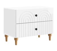 vidaXL Bedside Cabinet with Drawer High Gloss White 62 x 34.5 x 48 cm