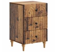 Bedside Cabinet with Drawer Engineered Wood Modern Furniture Bedroom vidaXL